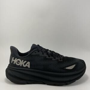 Hoka One One Clifton 9 GTX Running Shoes Womens Size 7 B Black Sneakers Goretex